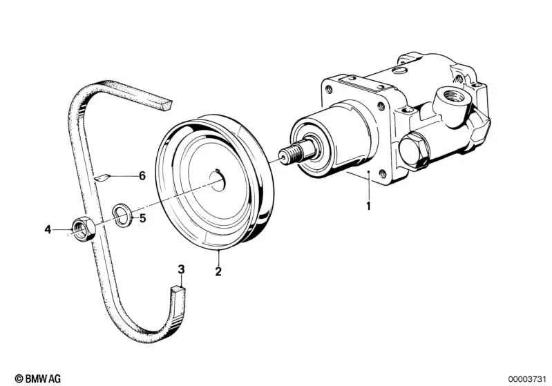 Pulley for BMW E23 (OEM 32411274569). Original BMW.