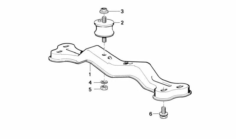 Support Rubber for BMW Series 5 E34 (OEM 24701141879). Genuine BMW