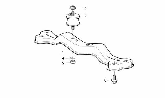 Support Rubber for BMW Series 5 E34 (OEM 24701141879). Genuine BMW