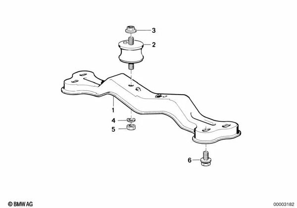 Travesaño para BMW Serie 8 E31 (OEM 24711137224). Original BMW