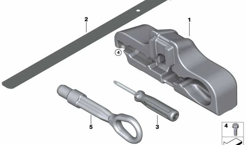 Bac à outils OEM 71106864233 pour BMW F45, F46, F48. BMW d'origine.