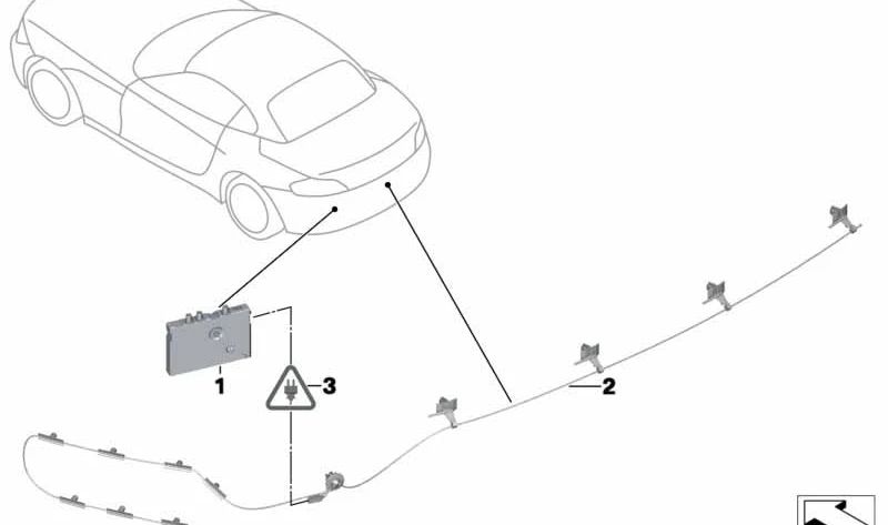 FM-Stoßstangenantenne für BMW Z4 E89 (OEM 65209123994). Original BMW