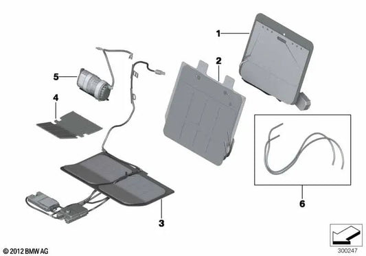 Conducción Asiento Activo para BMW Serie 5 F07, F10, F11, F18, Serie 7 F01, F02, X5 F15, X6 F16 (OEM 52107313636). Original BMW.