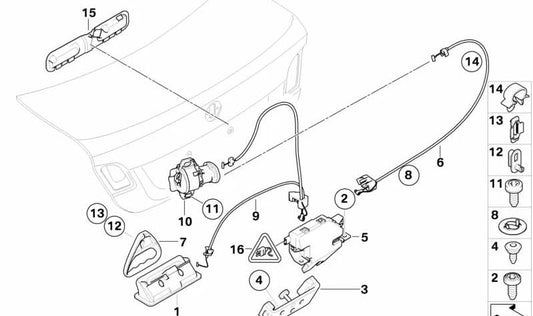 CHIUSA CHIAVE OEM 51247144878 per la serie BMW 3 (E90, E92). BMW originale