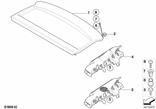 Estante de Almacenamiento para BMW E81, E87, E87N (OEM 51466966716). Original BMW