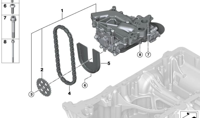 Cadena de distribución OEM 11415A19C97 para BMW F07, F10, F11, F90, G30, G31, F06, F12, F13, F01, F02, F04, G11, G12, F91, F92, F93, G14, G15, G16, E70, F15, G05, F85, F95, E71, E72, F16, G06, F86, F96, G07. Original BMW.