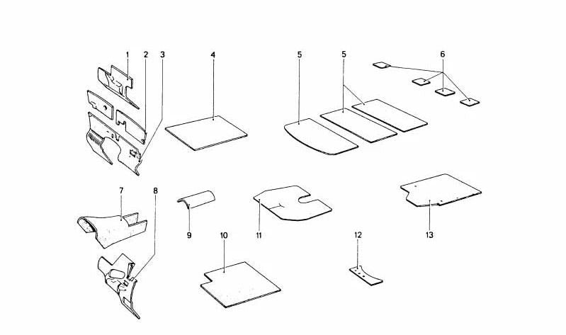 Aislante acústico OEM 51487450110 para BMW X5 G05 y BMW X6 G06. Original BMW.