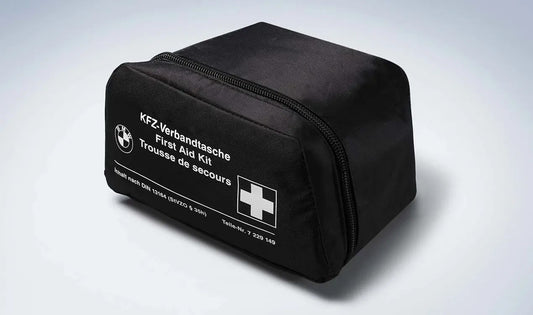 First Aid Kit Bag for BMW 3 Series G20, G21, G81, 5 Series F07, F90, G30, 6 Series F06, F12, G32, 7 Series G11, G12, G70, 8 Series F91, F92, G14, X3 G01 , X4 G02, X5 F95, G05, X6 F96, G06, X7 G07, XM G09 (OEM 51477229149). Genuine BMW