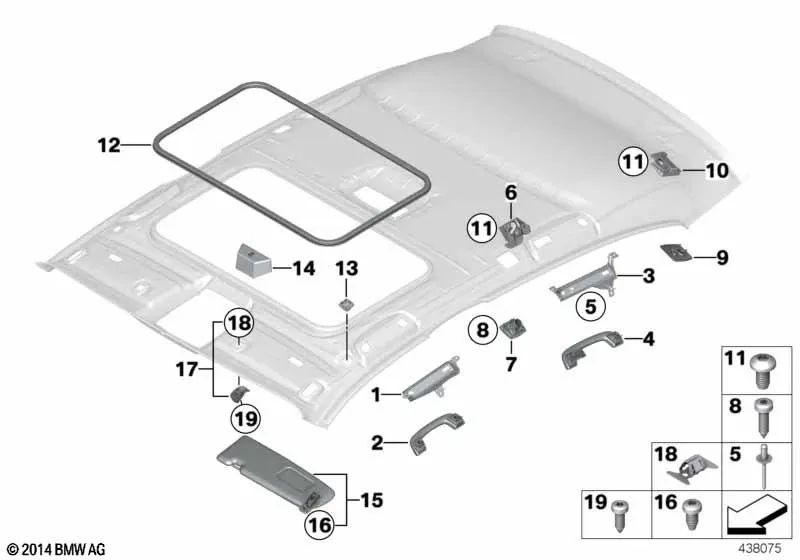 Cubierta Soporte trasero derecho para BMW Serie 1 F20, F21 (OEM 51477321966). Original BMW