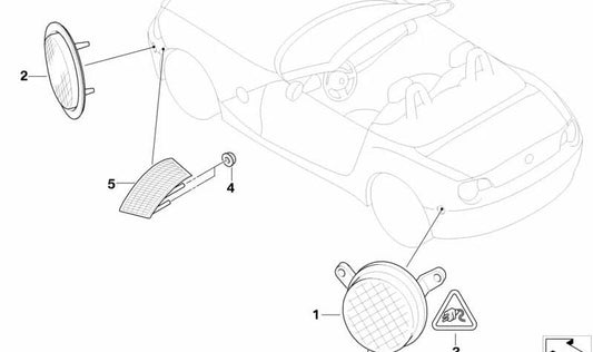 Parte ciega de la marca lateral izquierda para BMW E85, E86 (OEM 63147162737). Original BMW