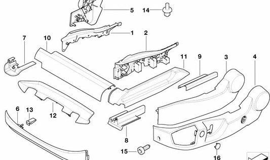 Cubierta exterior derecha para BMW Serie 5 E60, E61 (OEM 52106989258). Original BMW