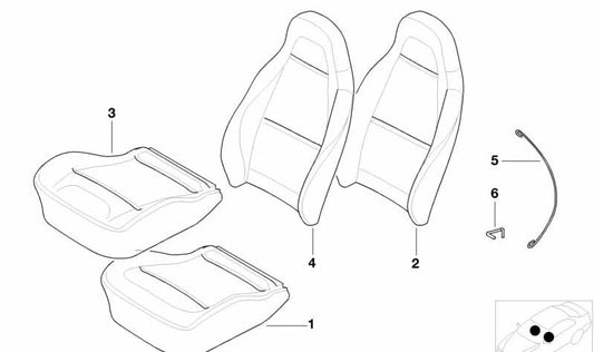 BMW Leder Backup (OEM 52108410299). Original BMW