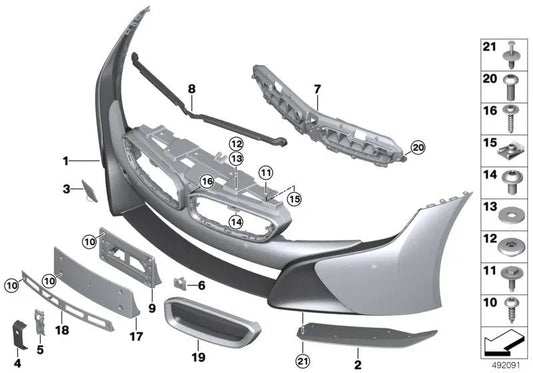 Junta de la tapa delantera para BMW I12, I12N, I15 (OEM 51117383177). Original BMW.