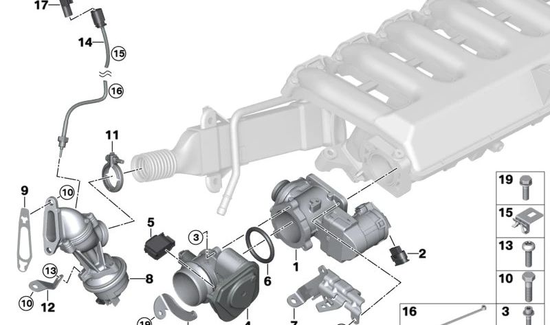 Válvula EGR OEM 11717807928 para BMW X5 (E70). Original BMW.