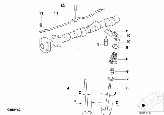 Árbol de levas para BMW Serie 3 E36, E46 (OEM 11311436853). Original BMW