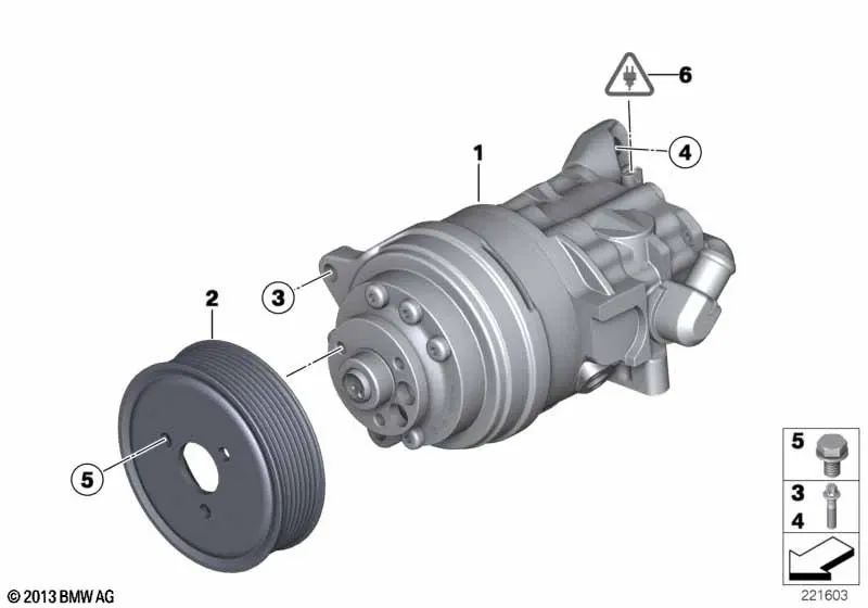 Tandemumpe for BMW E70N (OEM 32416788958). Genuine BMW