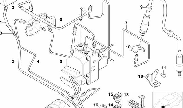 Tubería para BMW E52 (OEM 34326752067). Original BMW