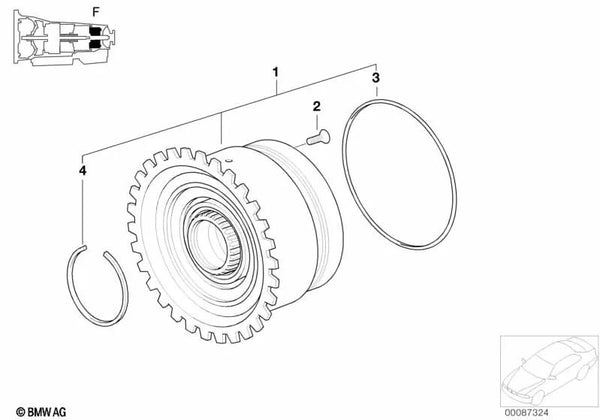 Junta tórica para BMW Serie 5 E34, E39, Serie 7 E32, E38, Serie 8 E31 (OEM 24231421536). Original BMW