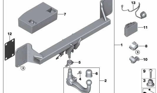 Bandeja de almacenamiento para BMW X5 E70, F15, F85, X6 F16 (OEM 71606772223). Original BMW