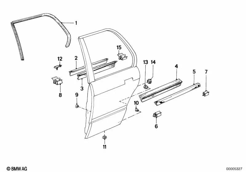 Abrazadera para BMW Serie 3 E30 (OEM 51221911805). Original BMW.