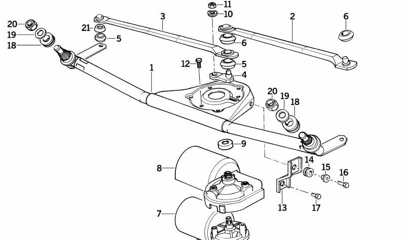 Motorkurbel für BMW Serie 3 E36 (OEM 61611387400). Original BMW