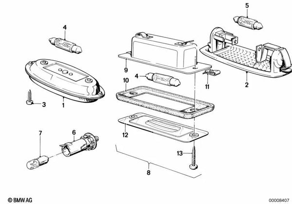 Lámina de tornillo para BMW E21, E12, E23 (OEM 07119906744). Original BMW.