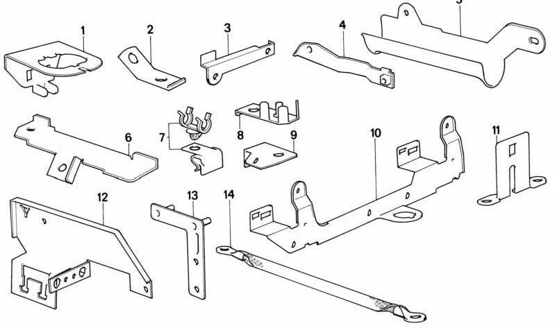 Soporte para Conector de Diagnóstico para BMW E30, E28 (OEM 12521710575). Original BMW