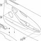 Right interior door handle for BMW E63, E64 (OEM 51417899610). Original BMW.