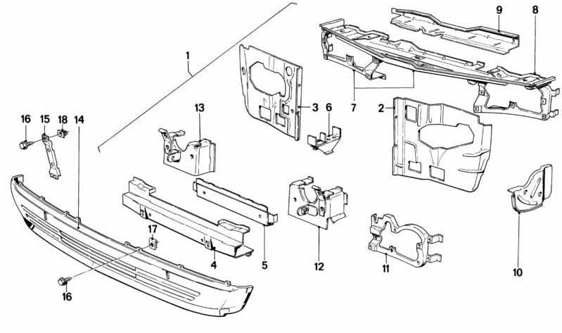 Soporte de fijación OEM 41111863004 para BMW Serie 3 (E21). Original BMW.