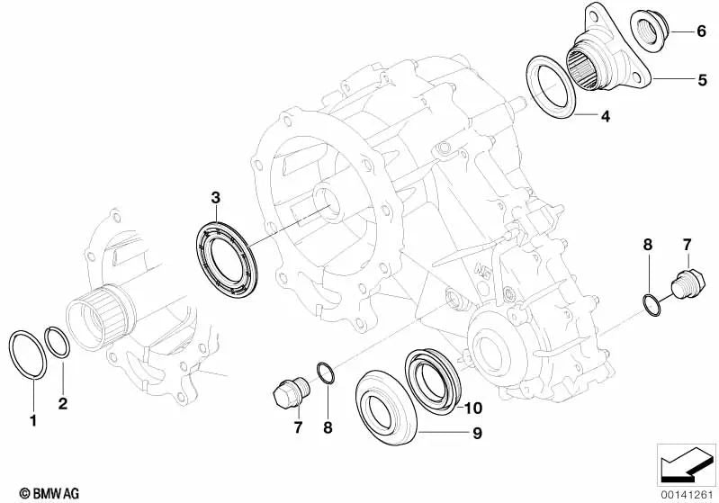 Anillo elástico para BMW E46, E53 (OEM 27107546690). Original BMW.