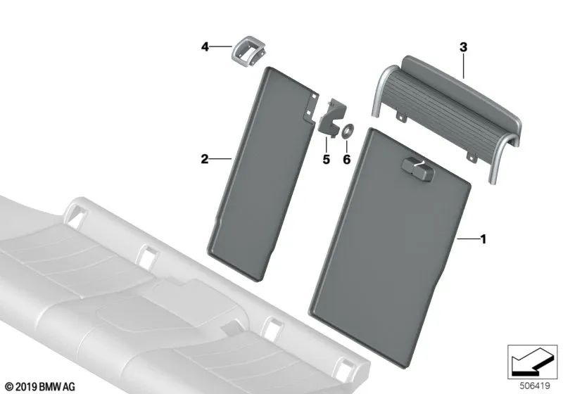 Blende Betätigung Mitte para BMW G30, G30N, G38 (OEM 52207436792). Original BMW.