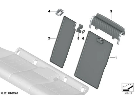 Blende Betätigung Mitte for BMW G30, G30N, G38 (OEM 52207436792). Genuine BMW.