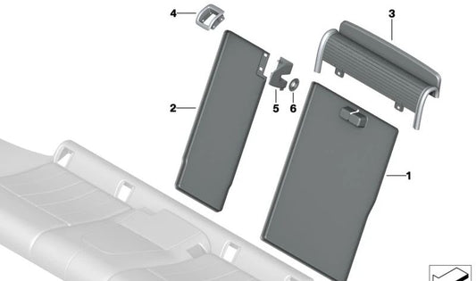 Rechte Seite Abdeckung OEM 52207436512 für BMW F90, G30, G38. Original BMW.