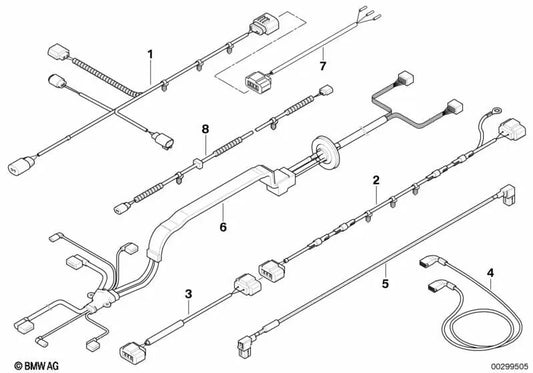 Active Steering Wiring for BMW E70N, E71 (OEM 61129217222). Original BMW.