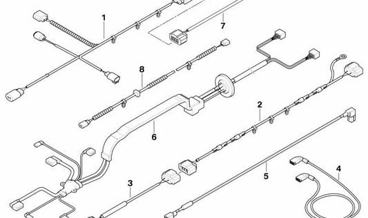 OEM active management wiring 61129217221 for BMW E71. Original BMW.