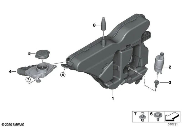 Desaireador para BMW G80, G80N, G81, G81N, G22, G22N, G23, G23N, G26, G26E, G26F, G26N, G82, G82N, G83, G83N (OEM 61669878908). Original BMW