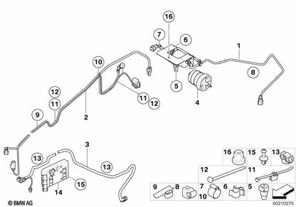 Doble clip para BMW E81, E82, E87, E88 Serie 3 E90, E91, E92, E93, X1 E84, X5 E70, X6 E71 (OEM 64536930042). Original BMW.