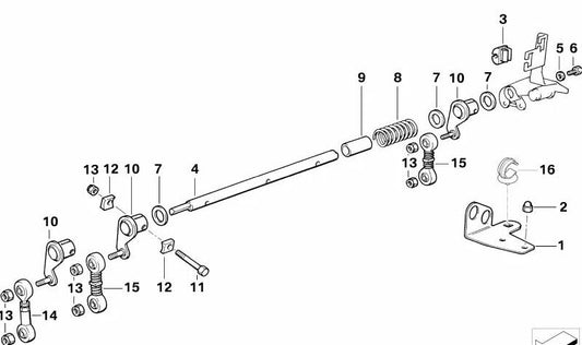 Eje para BMW E36 (OEM 13541401519). Original BMW