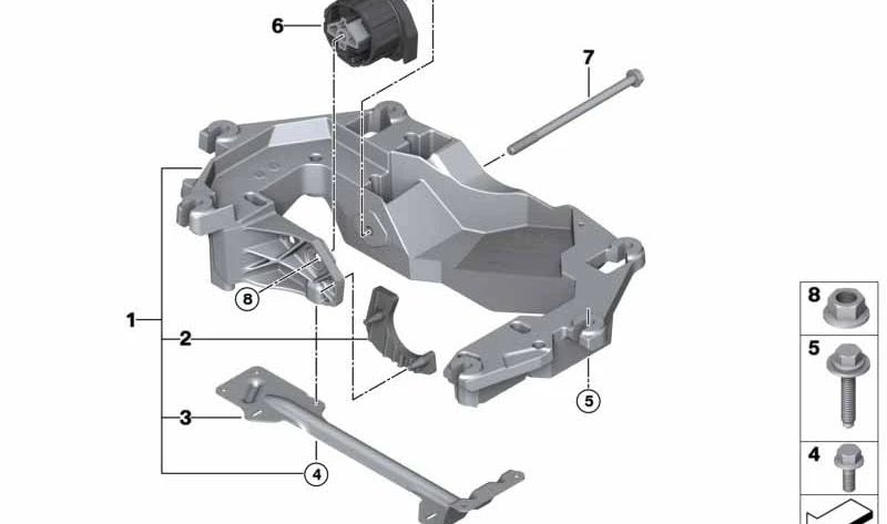 Vite esagonale con rondella OEM 22326774270 per BMW E70, F15, F85, E71, E72, F16, F86, E89. BMW originale