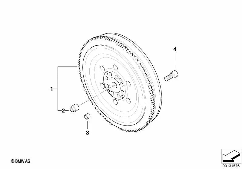 Volante bimasa para BMW Serie 3 E46, Serie 5 E60, E61, X3 E83, X5 E53 (OEM 21207533868). Original BMW