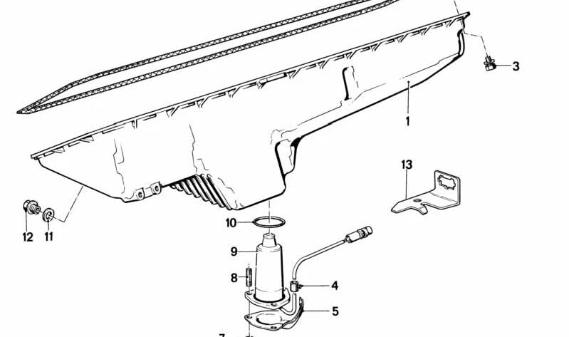 Cárter de aceite para BMW Serie 7 E23 (OEM 11131287086). Original BMW