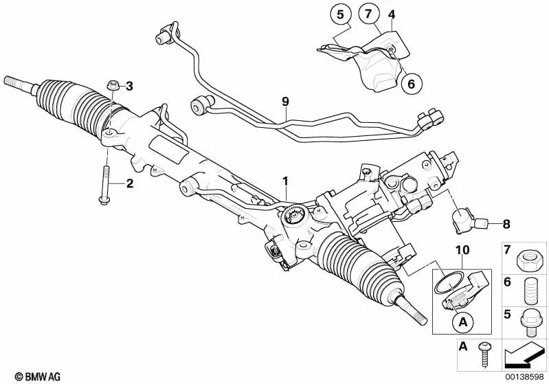 Sensor cap repair kit for BMW 5 Series E60, E61 6 Series E63, E63N, E64, E64N (OEM 32106769232). Genuine BMW