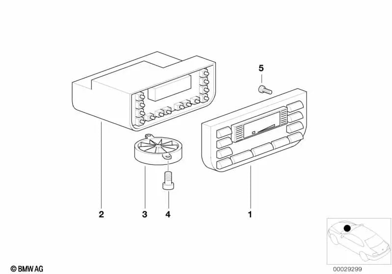 Ventilador del Sensor de Temperatura Interior para BMW E36, E38 (OEM 67328378663). Original BMW.