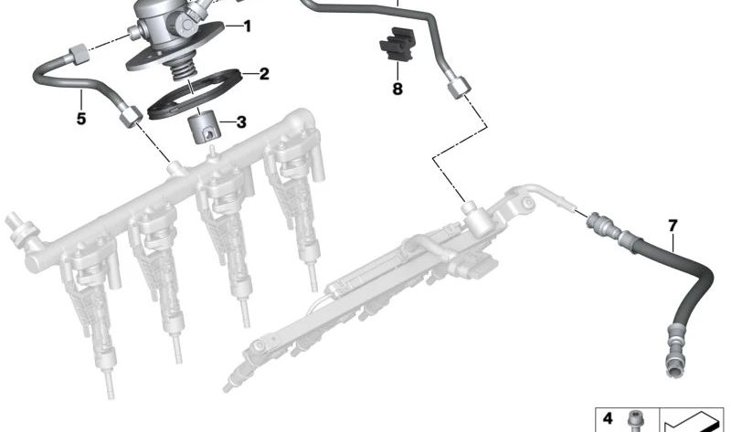 Bomba de alta presión OEM 13517934496 para BMW U06, G20, G21, G22, G23, G26, G05, G18, G06, G07. Original BMW.