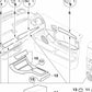 Rejilla embellecedora OEM 51457002143 para BMW X5 E53. Original BMW.