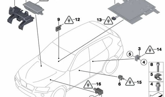 Sensor Asiento Conductor para BMW F25, F26 (OEM 65779226797). Original BMW