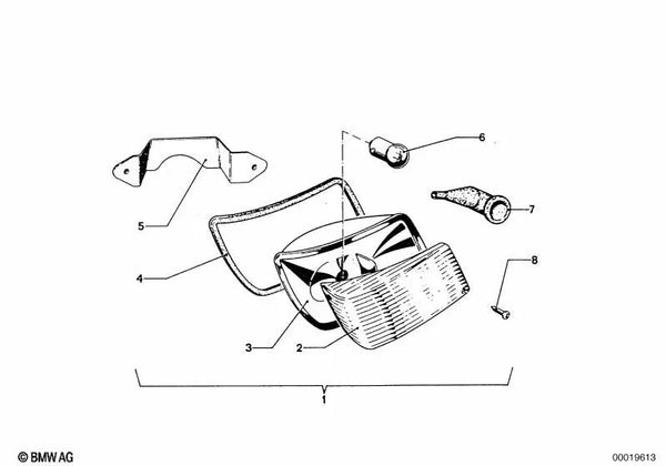 Lente de Luz Derecho para BMW F07, F10, F11, F06, F12, F13, F01N, F02N (OEM 63131811100). Original BMW