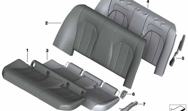 Funda de Asiento de Tela para BMW Serie 3 G20, G21 (OEM 52207956055). Original BMW