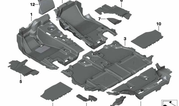 Insertar delantero derecho para BMW X5 F95, G05, G18, X6 F96, G06, X7 G07, XM G09 (OEM 51477434324). Original BMW.