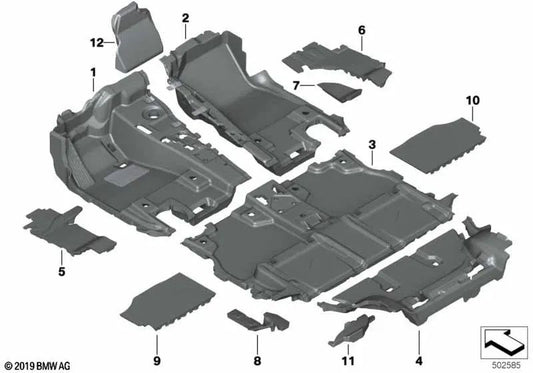 Enrobage avant inférieur droit pour BMW X7 G07, G07N (OEM 51479892982). BMW d'origine.